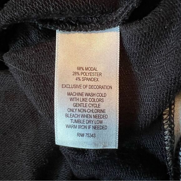 Willi Smith black 3/4 sleeve lounge dress. Size xs - Picture 10 of 11